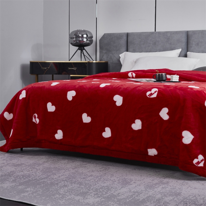 91家纺网 家纺一手货源 找家纺 凯轩毛毛毯毯子 仿皮草轻奢花貂毛毯毯子 同心