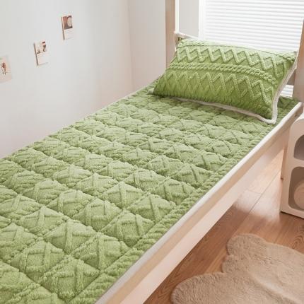 尚舒雅 塔芙蓉牛奶绒床垫软垫法兰绒垫子学生宿舍床褥 绿色