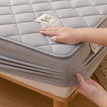 91家纺网 家纺一手货源 找家纺 芬晴 2023新款A类面料夹棉床笠系列 印象-星灰