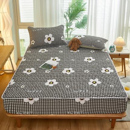 91家纺网 家纺一手货源 找家纺 （总）蕾诺 2023新品夹棉防水隔尿床笠席梦思保护套