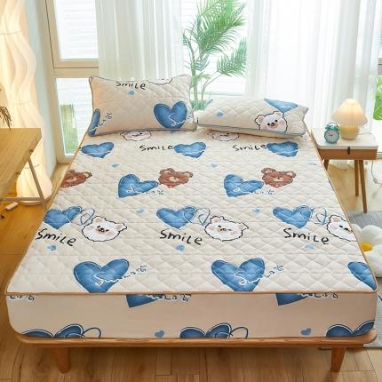 91家纺网 家纺一手货源 找家纺 （总）蕾诺 2023新品夹棉防水隔尿床笠席梦思保护套