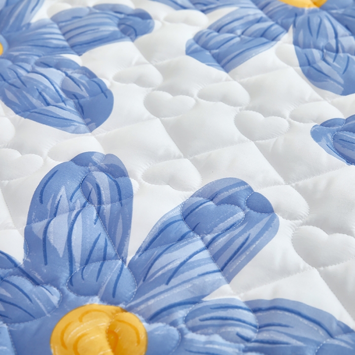 91家纺网 家纺一手货源 找家纺 蕾诺 2023新品夹棉防水隔尿床笠席梦思保护套 甜蜜青春