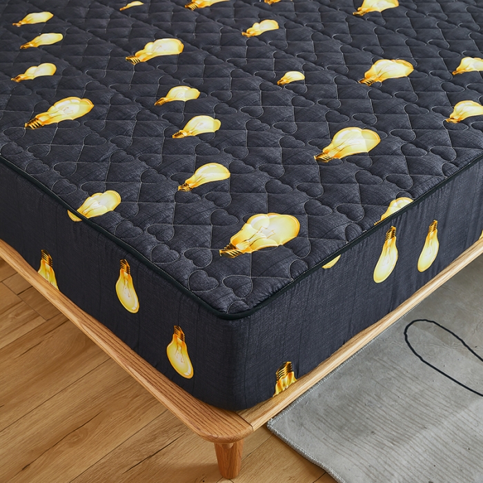 91家纺网 家纺一手货源 找家纺 蕾诺 2023新品夹棉防水隔尿床笠席梦思保护套 安逸