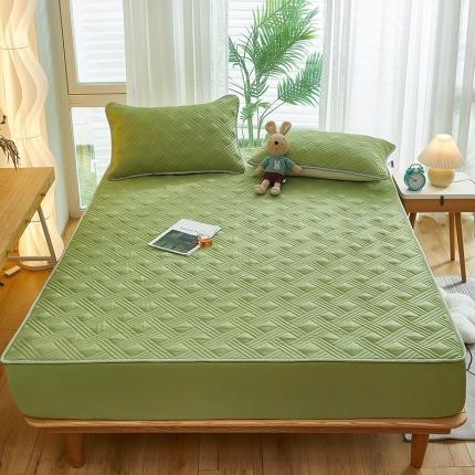 蕾诺 2023新品夹棉防水隔尿床笠席梦思保护套 金豆绿