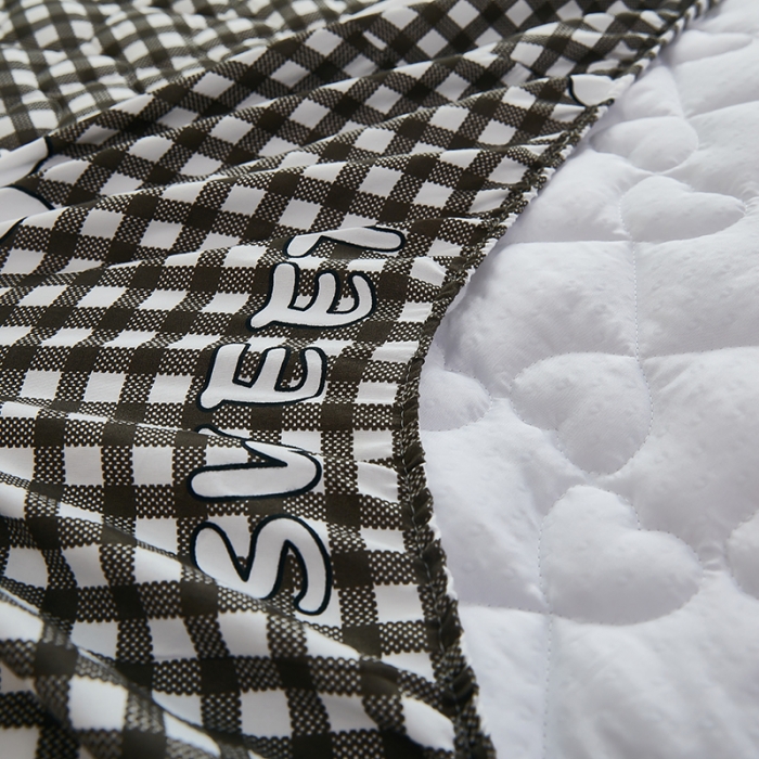 91家纺网 家纺一手货源 找家纺 蕾诺 2023新品夹棉防水隔尿床笠席梦思保护套 兰花格