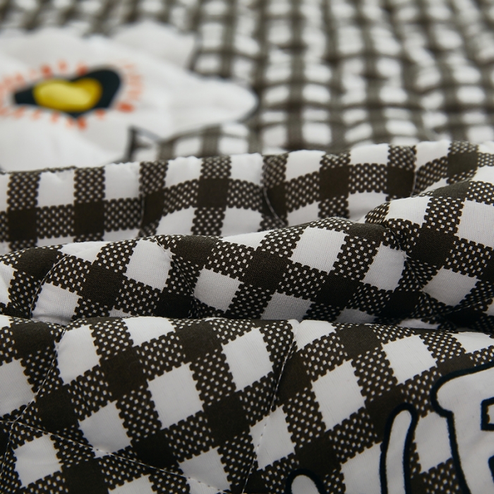 91家纺网 家纺一手货源 找家纺 蕾诺 2023新品夹棉防水隔尿床笠席梦思保护套 兰花格