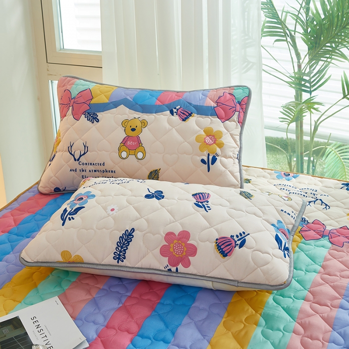 91家纺网 家纺一手货源 找家纺 蕾诺 2023新品夹棉防水隔尿床笠席梦思保护套 浪漫乐章