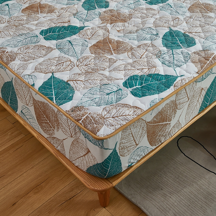 91家纺网 家纺一手货源 找家纺 蕾诺 2023新品夹棉防水隔尿床笠席梦思保护套 秋意浓