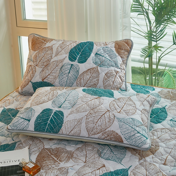 91家纺网 家纺一手货源 找家纺 蕾诺 2023新品夹棉防水隔尿床笠席梦思保护套 秋意浓