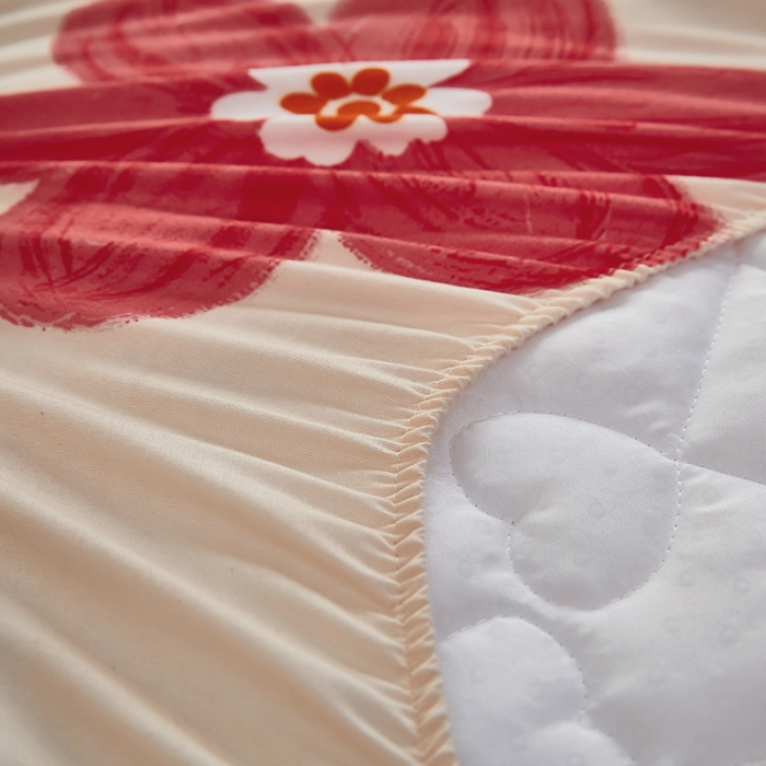 91家纺网 家纺一手货源 找家纺 蕾诺 2023新品夹棉防水隔尿床笠席梦思保护套 如沐春风