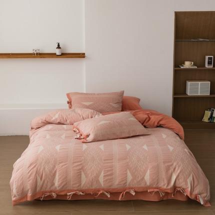 91家纺网 家纺一手货源 找家纺 总 安莱生活2023四季款棉刺子大提花波西米亚风名族风四件套