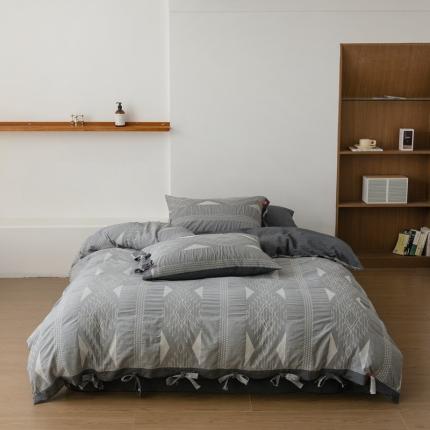 91家纺网 家纺一手货源 找家纺 总 安莱生活2023四季款棉刺子大提花波西米亚风名族风四件套