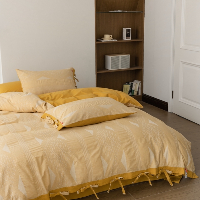 91家纺网 家纺一手货源 找家纺 总 安莱生活2023四季款棉刺子大提花波西米亚风名族风四件套