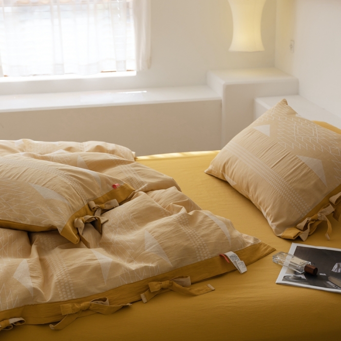 91家纺网 家纺一手货源 找家纺 总 安莱生活2023四季款棉刺子大提花波西米亚风名族风四件套