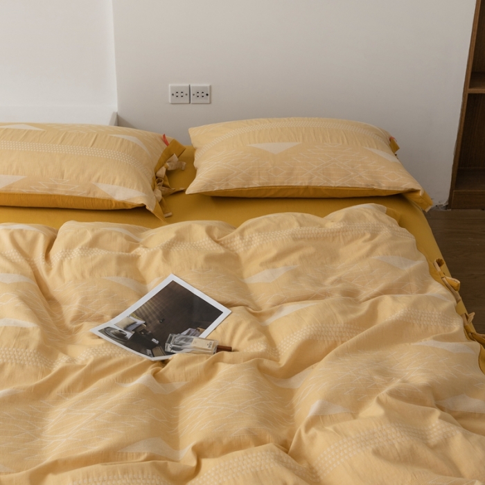 91家纺网 家纺一手货源 找家纺 总 安莱生活2023四季款棉刺子大提花波西米亚风名族风四件套