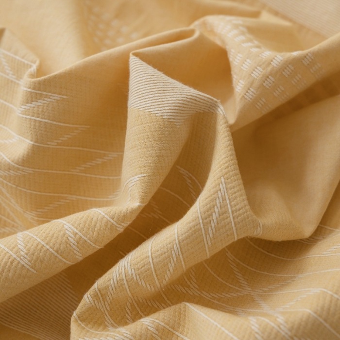 91家纺网 家纺一手货源 找家纺 安莱生活 2023四季款棉刺子大提花波西米亚风名族风四件套 波西米亚-姜黄