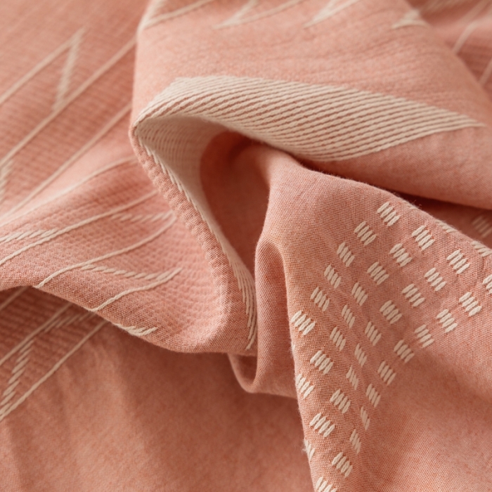 91家纺网 家纺一手货源 找家纺 安莱生活 2023四季款棉刺子大提花波西米亚风名族风四件套 波西米亚-桔红