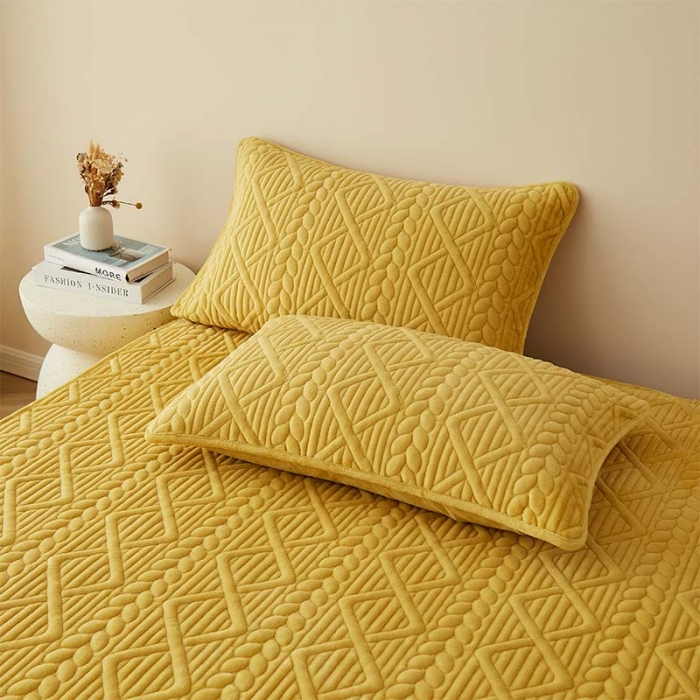 91家纺网 家纺一手货源 找家纺 (总) 锦丝钰床垫 2025新款纯色牛奶绒夹棉床笠