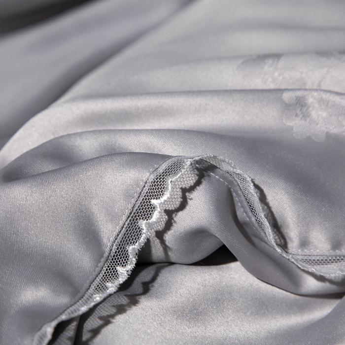 91家纺网 家纺一手货源 找家纺 畅畅 2022新款莫代尔贡缎提花桑蚕丝夏被春秋被冬被被芯 灰色