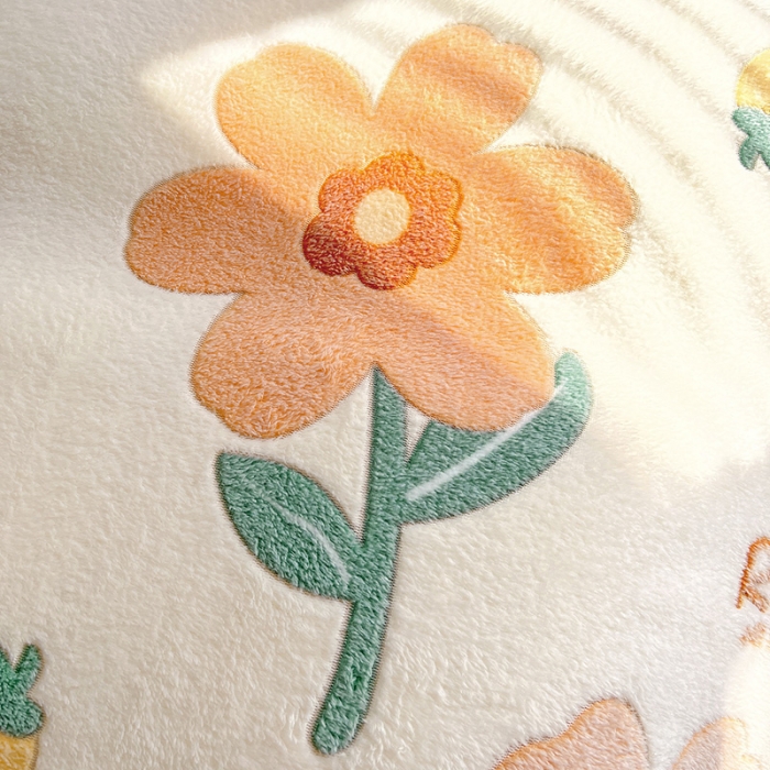 91家纺网 家纺一手货源 找家纺 青竹苑2022雪花绒加牛奶绒5D立体雕花绒四件套 繁花