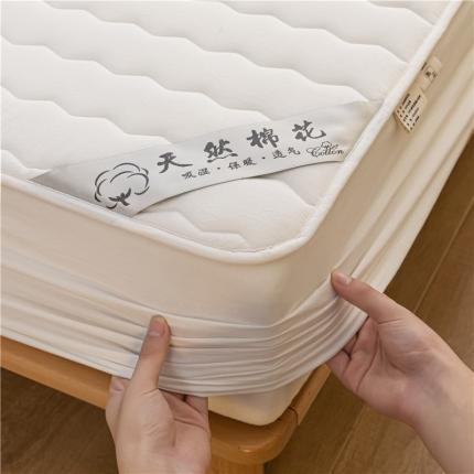 91家纺网 家纺一手货源 找家纺 总雪云美2023新款A类新疆棉花床笠全棉水洗棉夹棉床笠单件