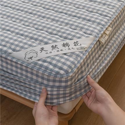 91家纺网 家纺一手货源 找家纺 总雪云美2023新款A类新疆棉花床笠全棉水洗棉夹棉床笠单件