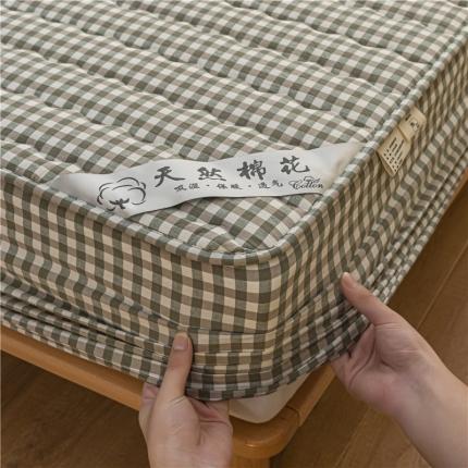 91家纺网 家纺一手货源 找家纺 总雪云美2023新款A类新疆棉花床笠全棉水洗棉夹棉床笠单件