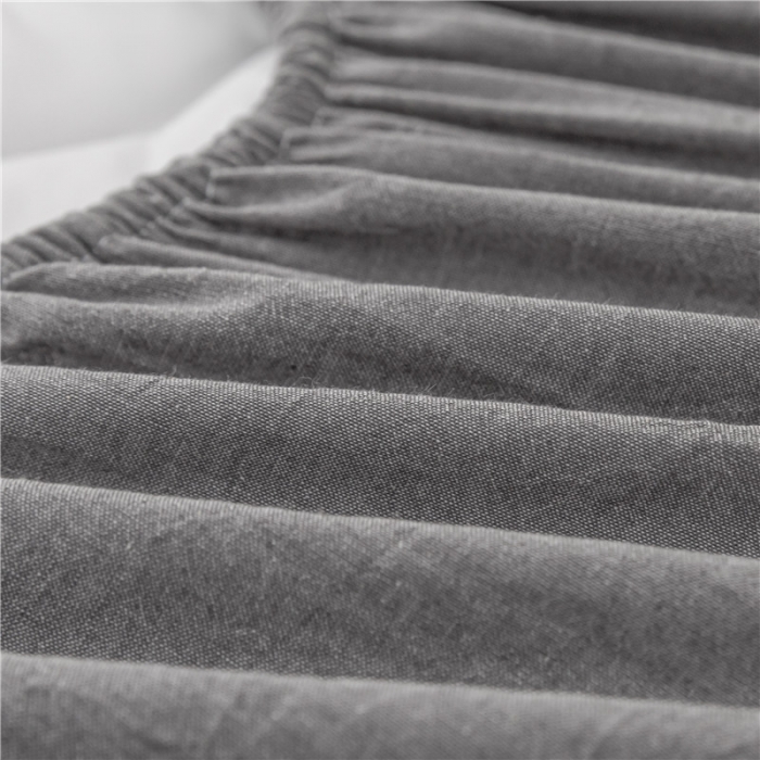 91家纺网 家纺一手货源 找家纺 雪云美新款A类新疆棉花床笠 全棉水洗棉夹棉床笠单  烟灰色