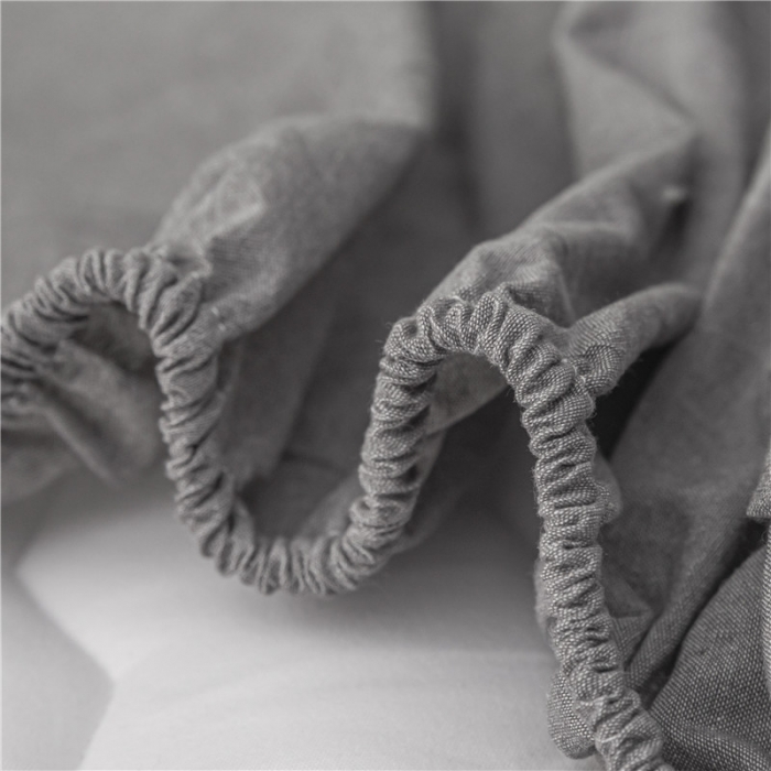 91家纺网 家纺一手货源 找家纺 雪云美新款A类新疆棉花床笠 全棉水洗棉夹棉床笠单  烟灰色