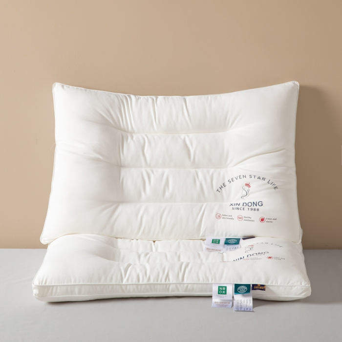91家纺网 家纺一手货源 找家纺 伊被源 2022新款100s安睡羽丝绒枕头枕芯 48*74cm/个低枕