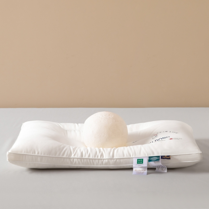 91家纺网 家纺一手货源 找家纺 伊被源 2022新款100s安睡羽丝绒枕头枕芯 48*74cm/个低枕