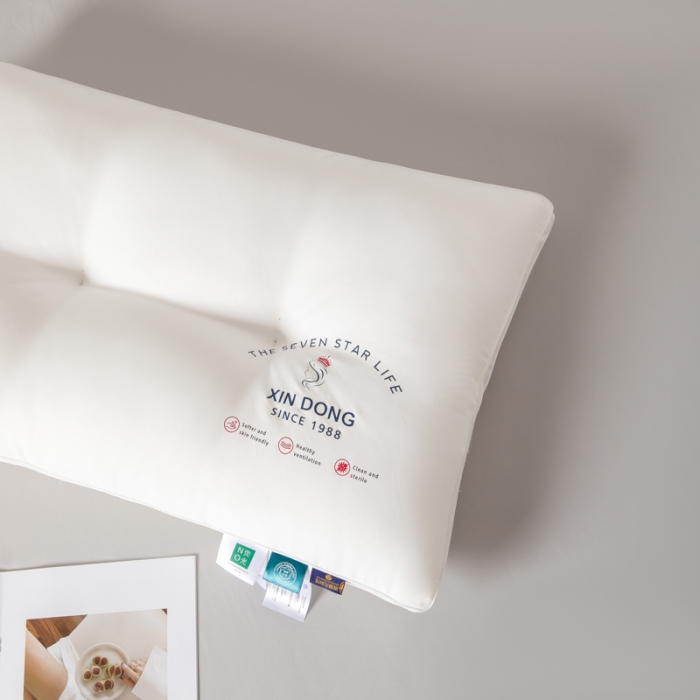 91家纺网 家纺一手货源 找家纺 伊被源 2022新款100s安睡羽丝绒枕头枕芯 48*74cm/个中枕