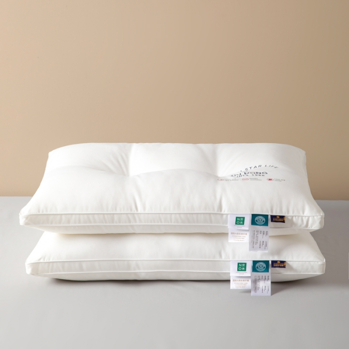 91家纺网 家纺一手货源 找家纺 伊被源 2022新款100s安睡羽丝绒枕头枕芯 48*74cm/个中枕