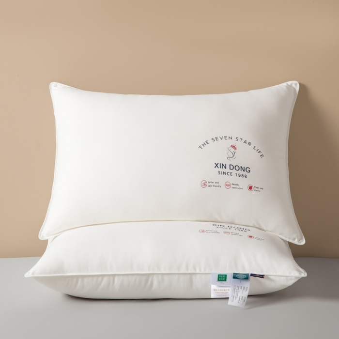 91家纺网 家纺一手货源 找家纺 伊被源 2022新款100s安睡羽丝绒枕头枕芯 48*74cm/个高枕