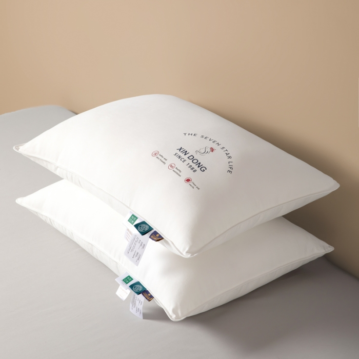 91家纺网 家纺一手货源 找家纺 伊被源 2022新款100s安睡羽丝绒枕头枕芯 48*74cm/个高枕