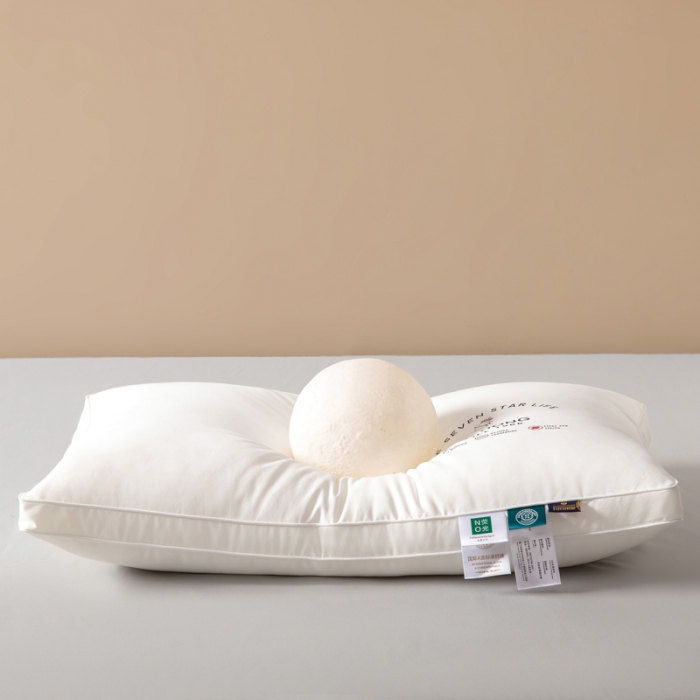 91家纺网 家纺一手货源 找家纺 伊被源 2022新款100s安睡羽丝绒枕头枕芯 48*74cm/个双边高枕