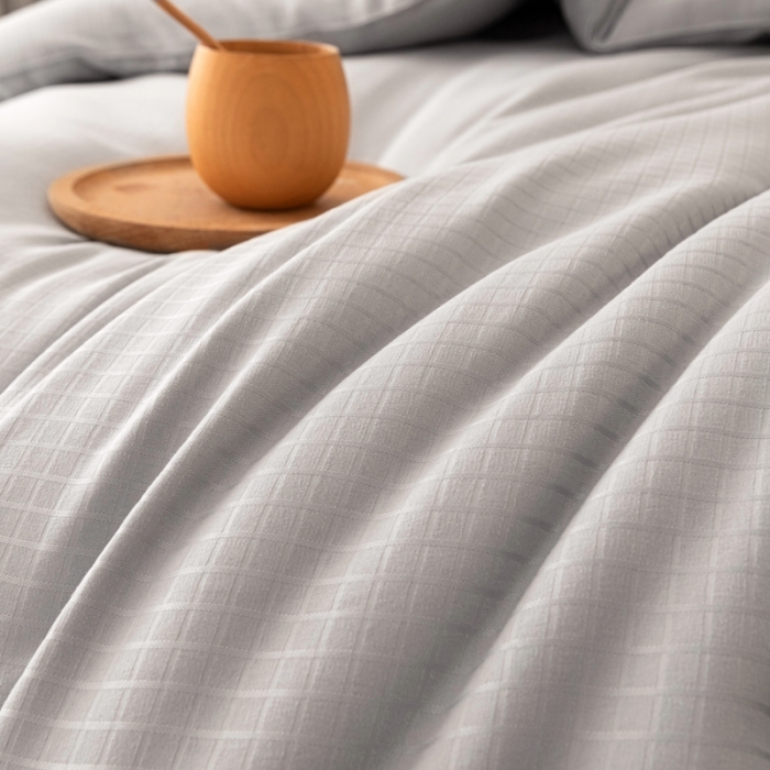 91家纺网 家纺一手货源 找家纺 伊被源 2022新款A类贡缎提花大豆被被子被芯 提花-火山灰