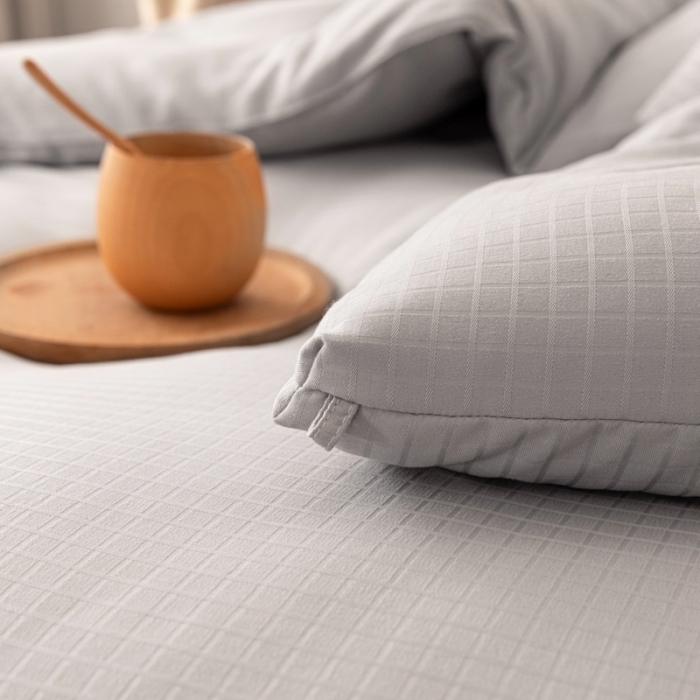 91家纺网 家纺一手货源 找家纺 伊被源 2022新款A类贡缎提花大豆被被子被芯 提花-火山灰