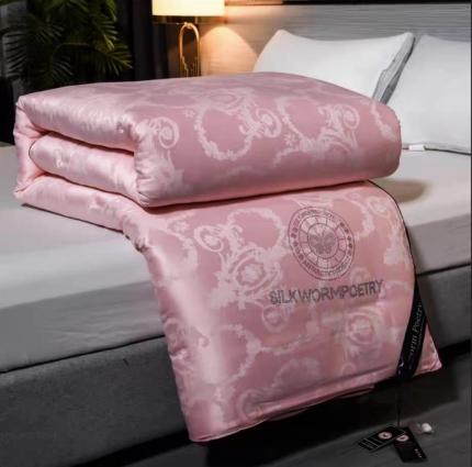 91家纺网 家纺一手货源 找家纺 畅畅 2022新款全棉莫代尔提花春秋被手工订花被芯 经典玉