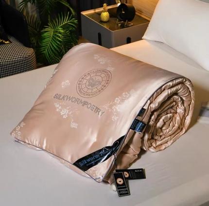 91家纺网 家纺一手货源 找家纺 畅畅 2022新款全棉莫代尔提花春秋被手工订花被芯 卡其