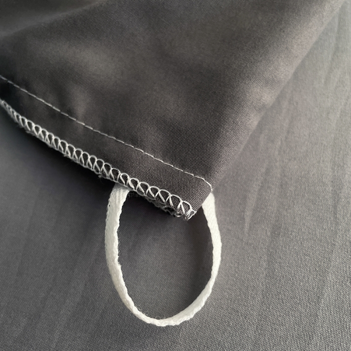 91家纺网 家纺一手货源 找家纺 贝拉梦 2023亲肤棉北欧简约风纯色双拼105G单品被套 雾霾灰