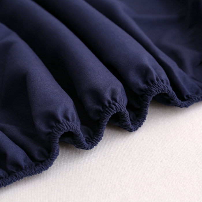 91家纺网 家纺一手货源 找家纺 安力森/诚臻酒店用品 2023新款单人床笠双人床笠水洗磨毛床笠 藏青