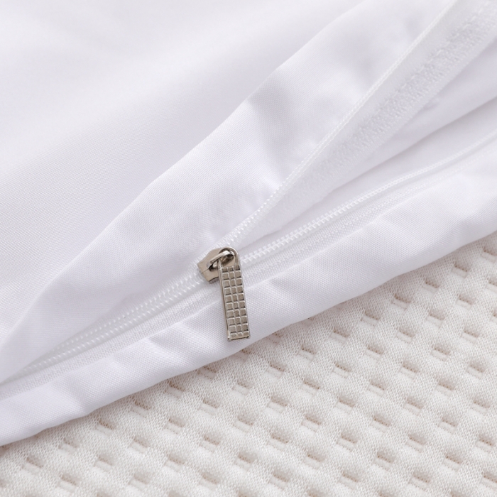 91家纺网 家纺一手货源 找家纺 安力森/诚臻酒店用品2023宿舍家用双面被褥套床垫套两件套三件套 白色