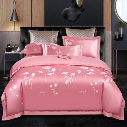 天丝刺绣大提花四件套