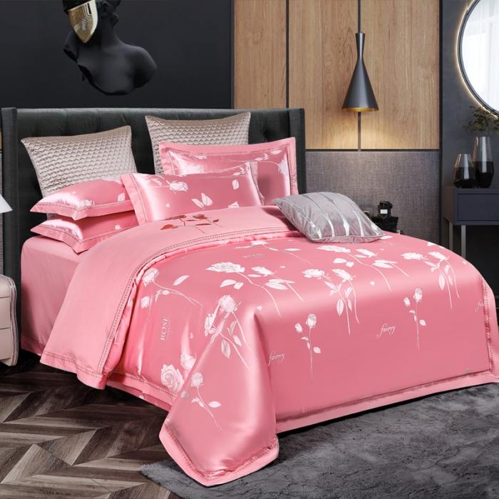 91家纺网 家纺一手货源 找家纺 天丝刺绣贡缎提花全棉四件套