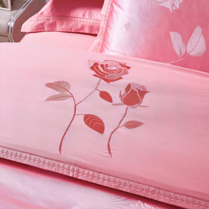 91家纺网 家纺一手货源 找家纺 天丝刺绣贡缎提花全棉四件套