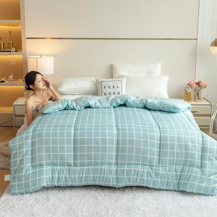 91家纺网 家纺一手货源 找家纺 梦莱发被业 2025印花纯色冬被学生被春秋被仿棉冬被子情调