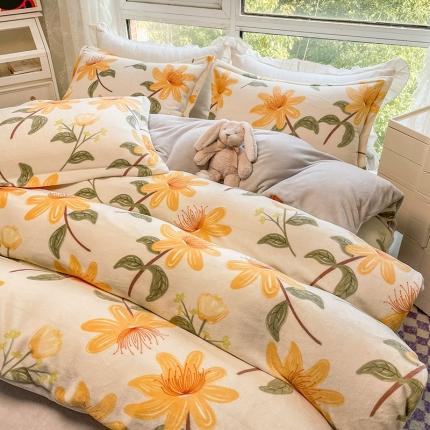 91家纺网 家纺一手货源 找家纺 （总）塔塔2025新款牛奶绒圆网系列四件套