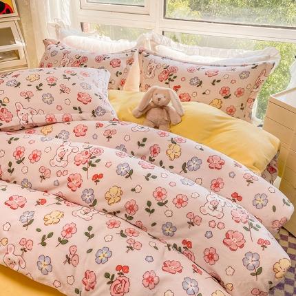 91家纺网 家纺一手货源 找家纺 （总）塔塔2025新款牛奶绒圆网系列四件套