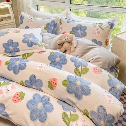 91家纺网 家纺一手货源 找家纺 （总）塔塔2025新款牛奶绒圆网系列四件套